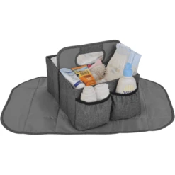 Altabebe Aufbewahrungsbox Mit Wickelauflage Baby Caddy Grau
