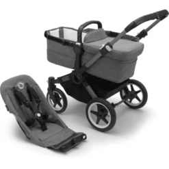 Bugaboo Kombikinderwagen Donkey 5 Base Graphite/Grey Melange