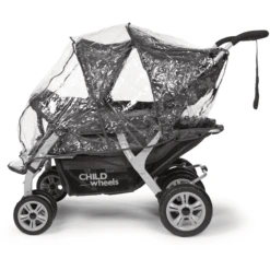 CHILDHOME Regenschutz Für Vierlingswagen Quadruple Transparent