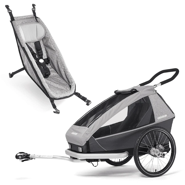 CROOZER Kinderfahrradanhänger Kid Keeke 1 Stone Grey Inklusive Babysitz Stone Grey/colored 3 CROOZER Kinderfahrradanhänger Kid Keeke 1 Stone Grey Inklusive Babysitz Stone Grey/colored