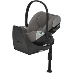 Cybex PLATINUM Babyschale Cloud Z2 I-Size Soho Grey Plus Mit Basisstation Base Z2 Black