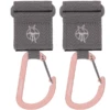 LÄSSIG Kinderwagenhaken 2er Set Karabiner Grau -Bugaboo Geschäft laessig kinderwagenhaken 2er set karabiner grau a388593
