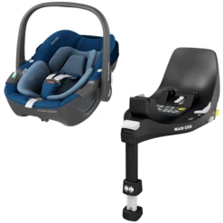 Maxi-Cosi MAXI COSI Set Babyschale Pebble 360 Essential Blue Plus Basisstation FamilyFix 360