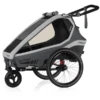 Qeridoo® Kinderfahrradanhänger Kidgoo1 Steel Grey