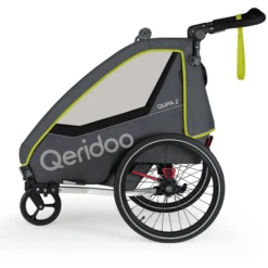 Qeridoo® Kinderfahrradanhänger QUPA 2 Lime